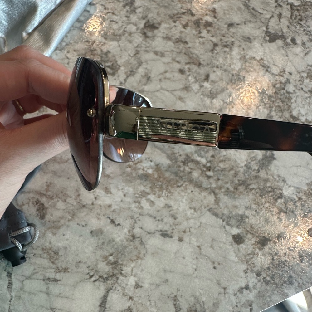 Nautica Tortoise & Gold Women's Sunglasses - Brown Lenses
